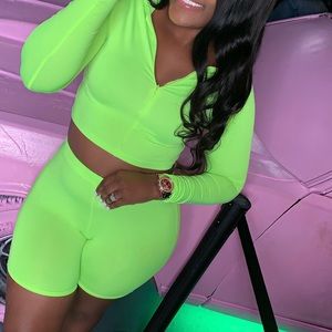 Neon Green Two Piece